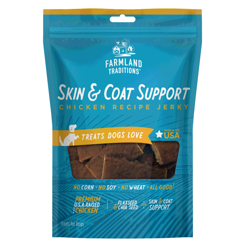 Skin & Coat Support Chicken Recipe Jerky - front of bag