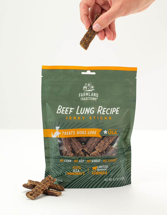 Beef Lung Recipe Jerky Sticks Farmland Traditions Jerky Treats for Dogs