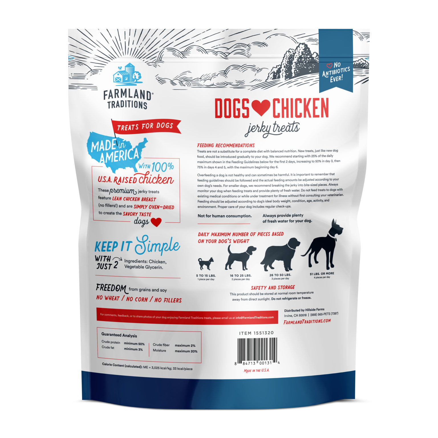 Dogs ♥ Chicken NAE Jerky Treats Farmland Traditions Jerky Treats for Dogs