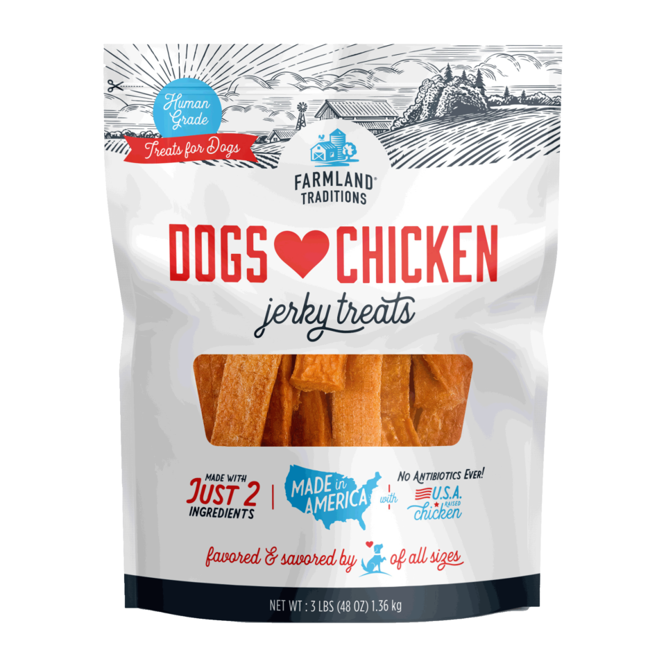 Dogs ♥ Chicken HG Jerky Treats Front of Bag