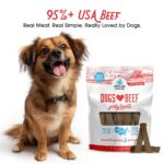 Dogs Love Beef - 100% Natural - 95% USA beef graphic