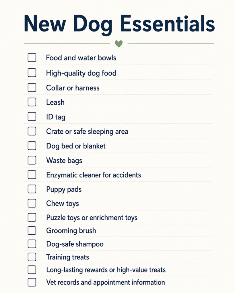 new dog parent checklist